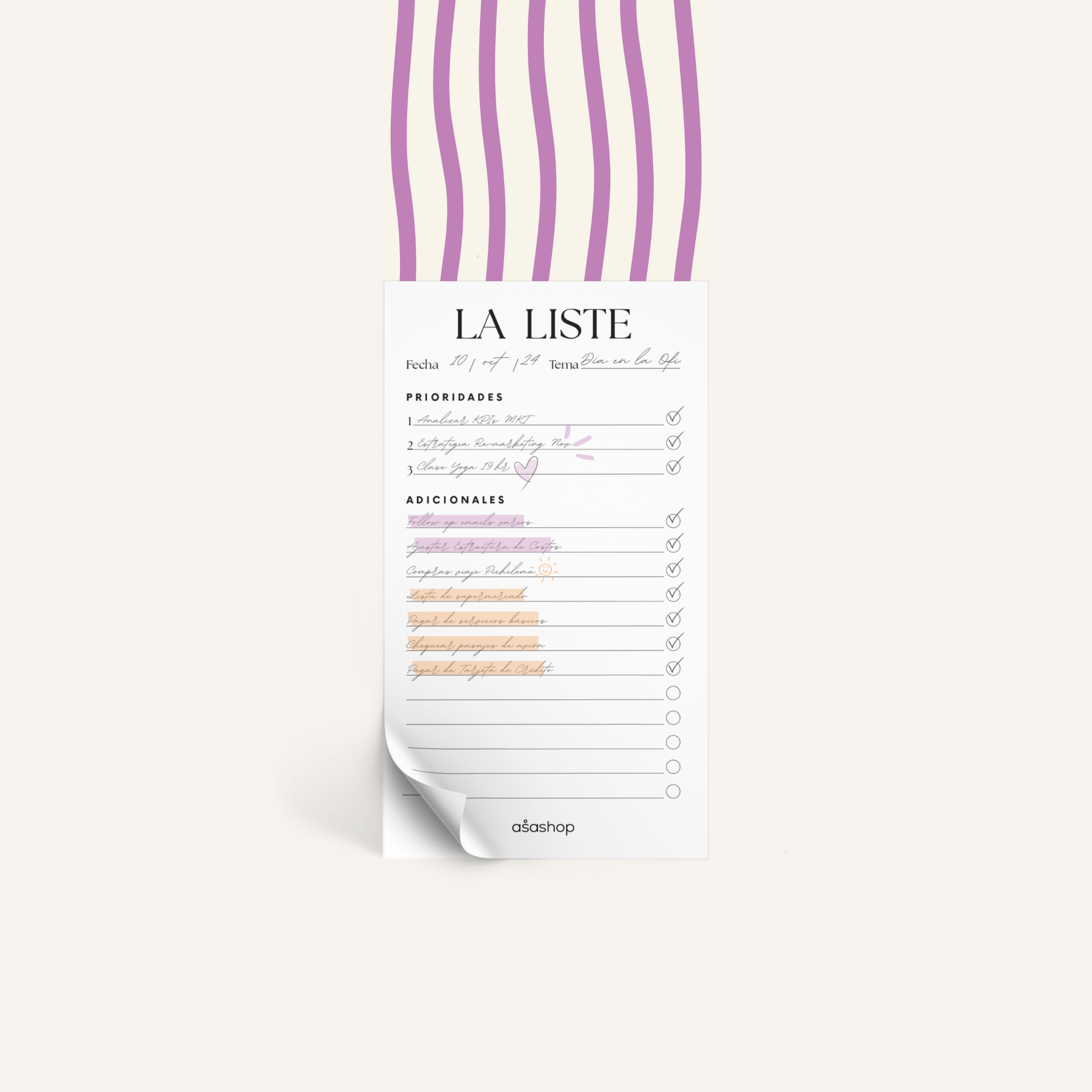 La Liste Notepad - Purple Bliss